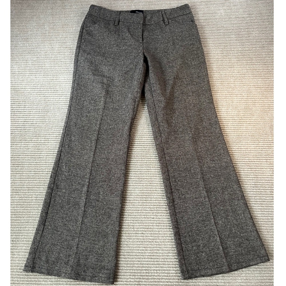 Star City Logan Women Gray Brown Textured Dress Pants Size 1 Wide Leg Career
